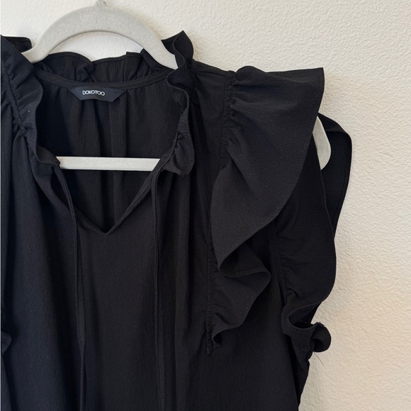 Black Ruffled Dress - Picture 3 of 11